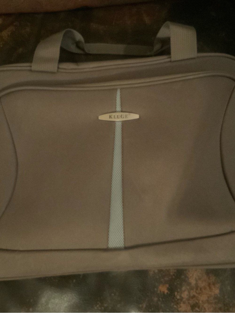 Kluge Taupe Laptop Briefcase with Light Accent